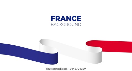 Waving French Flag. France Concept Background