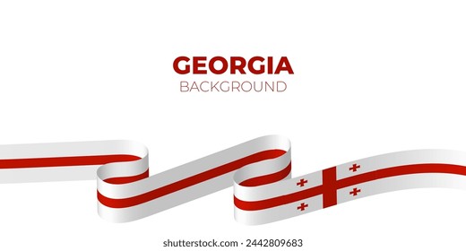 Waving Georgian Flag. Georgia Concept Background.