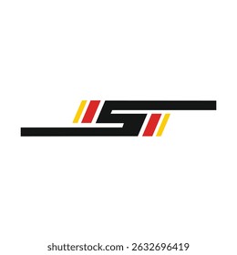 Waving German Flag Strip vector