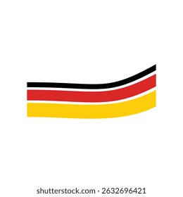 Waving German Flag Strip vector