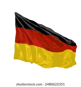 waving german flag- vector illustration