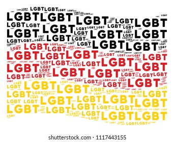 Waving German official flag. Vector LGBT texts are combined into conceptual Germany flag composition. Patriotic concept combined of flat LGBT texts.
