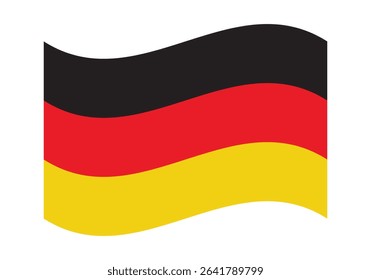Waving Germany Flag – National Flag of Germany in Vector Illustration Style. Flag icon of Germany.