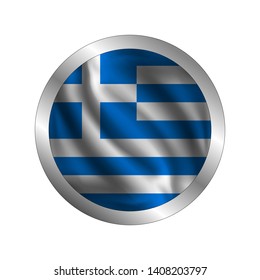Waving Greeks flag, the flag of Greece, vector illustration