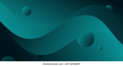 fondo verde ondulante con línea de espectro