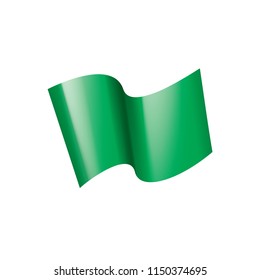 Waving the green flag on a white background