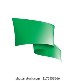 Waving the green flag on a white background