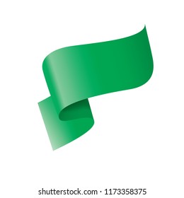 Waving the green flag on a white background