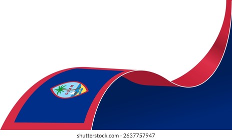 waving Guam flag background with copy space for text. guam national day