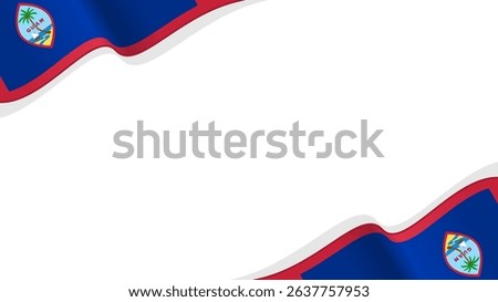 waving Guam flag background with copy space for text. guam national day
