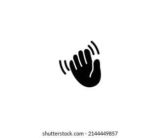 Waving Hand Emoji Gesture. Waving Hand Vector Isolated Icon. Waving Hand Emoji