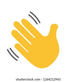 Waving hand emoji vector emoji symbol sign icon vector illustration isolated flat