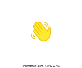 Waving Hand gesture icon vector. Waving Hand Emoji, Emoticon illustration