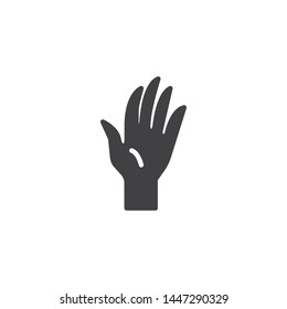 Waving hand gesture vector icon. filled flat sign for mobile concept and web design. Hello or goodbye hand sign glyph icon. Symbol, logo illustration. Vector graphics