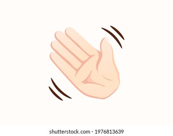 Waving Hand icon. Hand gesture emoji vector illustration