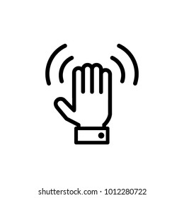waving hand icon vector
