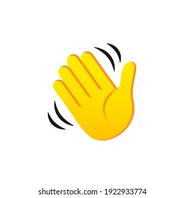 Waving Hand vector icon. Waving hand gesture symbol isolated on white background. Vector EPS 10