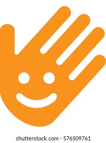 Waving Hand Vector Illustration. Happy Hand Icon.