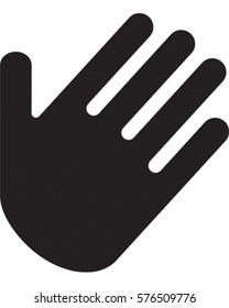 Waving Hand Vector Illustration. Open Hand Icon.