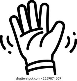 Waving Hands Gesture Icon.  Hand Gesture Vector Icon