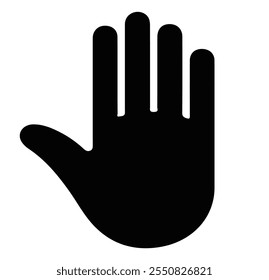 Waving hands icons set isolated on white background. A sign of greeting or goodbye. Flat style. Vector illustration