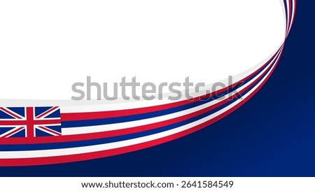 waving hawaii flag ribbon background with copy space for text. hawaii national day