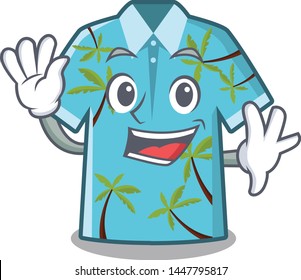 Waving hawaiian shirt isolated in the character