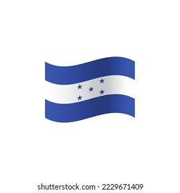 waving Honduras flag icon flat style design. waving Honduras flag vector illustration. isolated on white background.