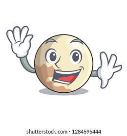 Waving image of planet pluto in character