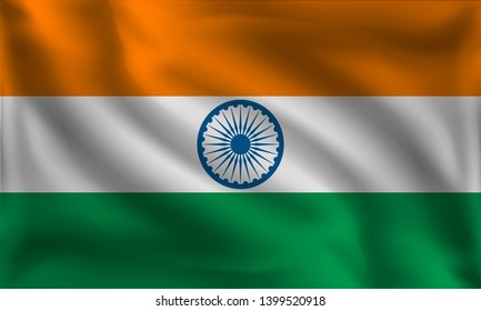 Waving India Flag Flag India Vector Stock Vector (Royalty Free ...