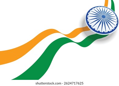 Design de bandeira indiana acenando com azul Asho chakra 