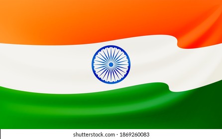 Waving Indian flag vector illustration