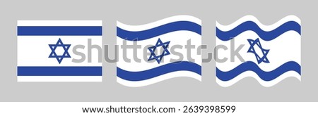 Waving Israel flags in set collection
