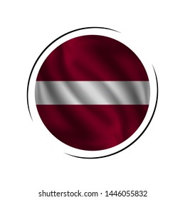 Waving Latvians flag, the flag of Latvia, vector illustration