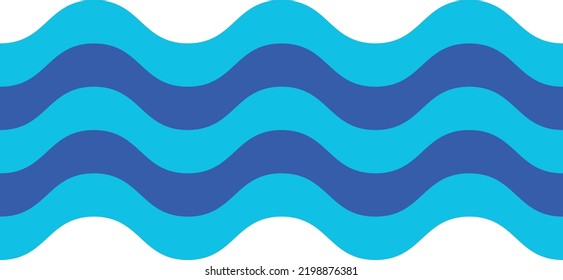 Waving lines. Abstract blue logo. Water symbol