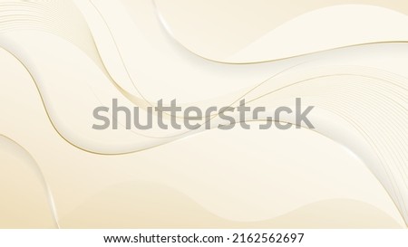 Waving lines in gold background with luxury concept design for banner template design