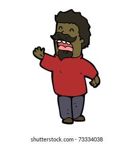 schwellender Mann mit Bärenkartoon