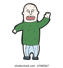 caricatura de un hombre ondulado