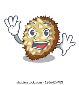 Waving marang fruit in shape a cartoon