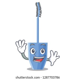 Waving mascara brush in the cartoon shape