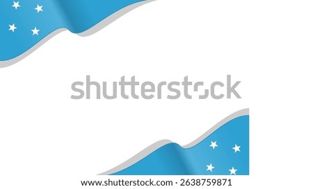 waving micronesia flag background with copy space for text. micronesia national day