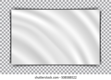 Waving mockup blank canvas on a transparent background