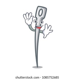 Waving needle character cartoon style