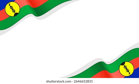 Fondo de la bandera de Nueva Caledonia con espacio de copia para texto. Día Nacional de Nueva Caledonia