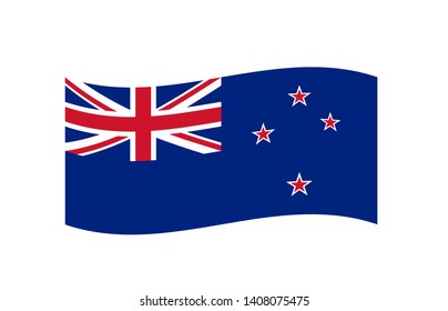 Waving New Zealand Flag Vector illustration EPS10
