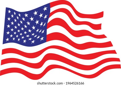 Waving on the wind american flag