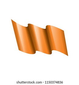 Waving the orange flag on a white background