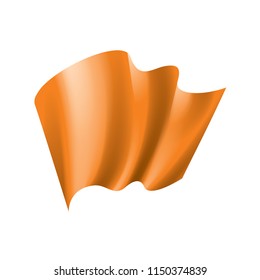 Waving the orange flag on a white background