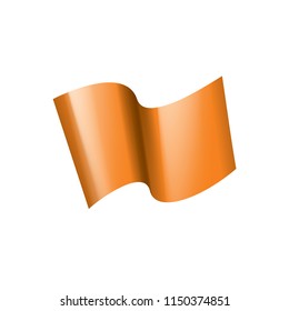 Waving the orange flag on a white background