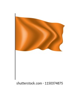 Waving the orange flag on a white background